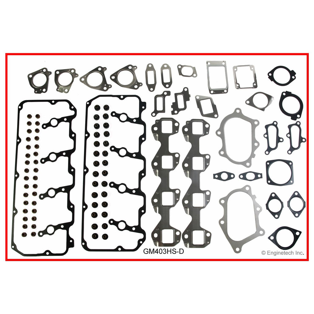 Enginetech GM403HS-DWB Engine Cylinder Head Gasket Set for GMC and Chevrolet Trucks and Cars