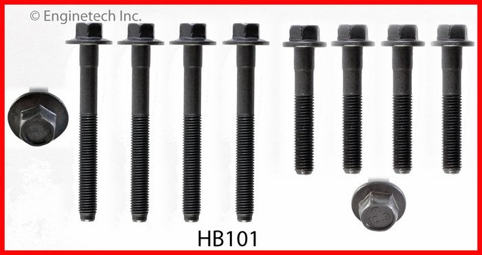 Enginetech HB101 Engine Head Bolt Set for One Cylinder - Ford Compatibility