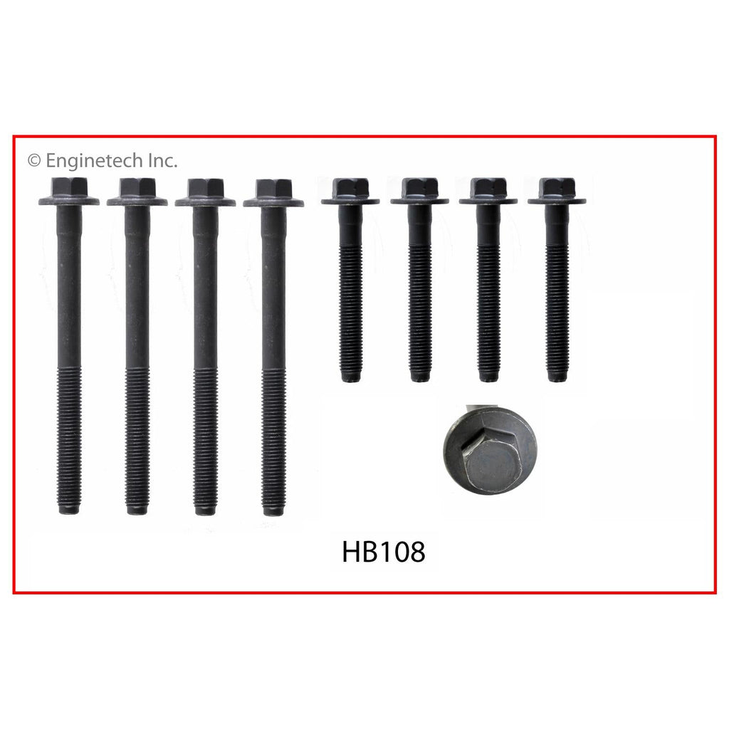 Enginetech HB108 Engine Head Bolt Set for One Cylinder – Fits 1996-1997 Ford Mustang, Windstar & Mercury Cougar