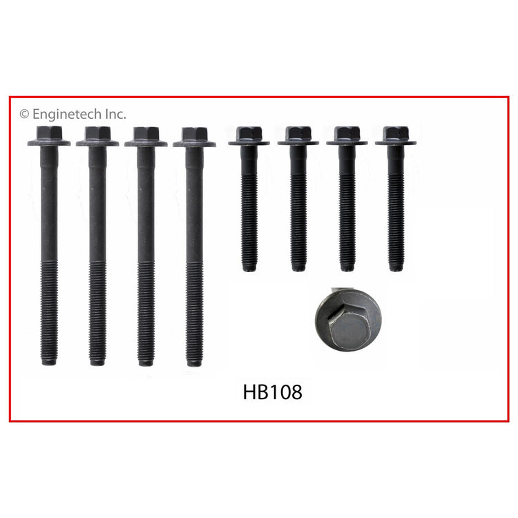 Enginetech HB108 Engine Head Bolt Set for One Cylinder – Fits 1996-1997 Ford Mustang, Windstar & Mercury Cougar