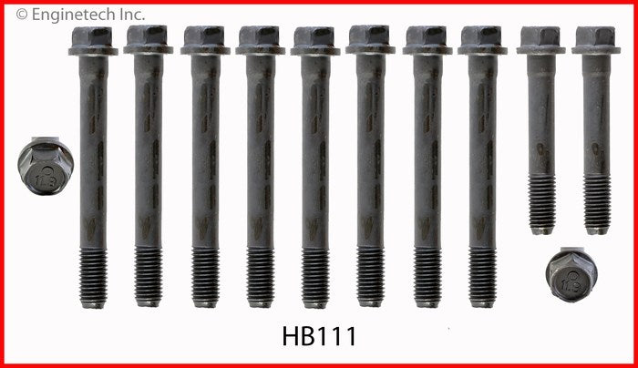 Enginetech HB111 Engine Head Bolt Set for Buick Skyhawk, Chevrolet Cavalier, Oldsmobile Firenza – One Cylinder