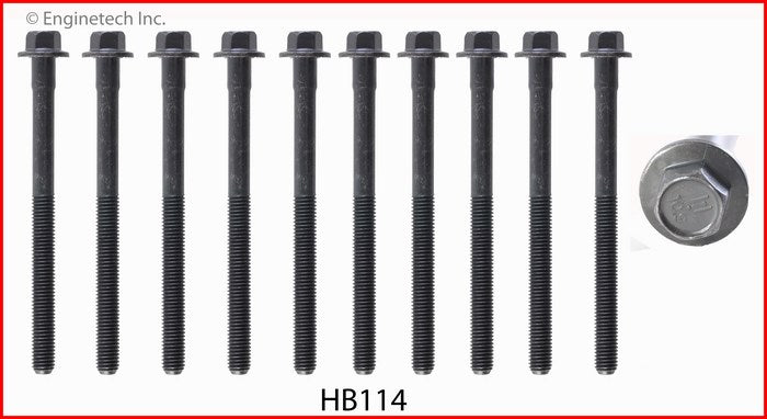 Enginetech HB114 Engine Head Bolt Set for One Cylinder - Ford Compatibility