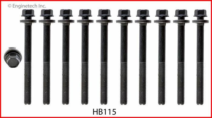 Enginetech Part HB115 Engine Head Bolt Set for 1985-1987 Dodge and Plymouth Models