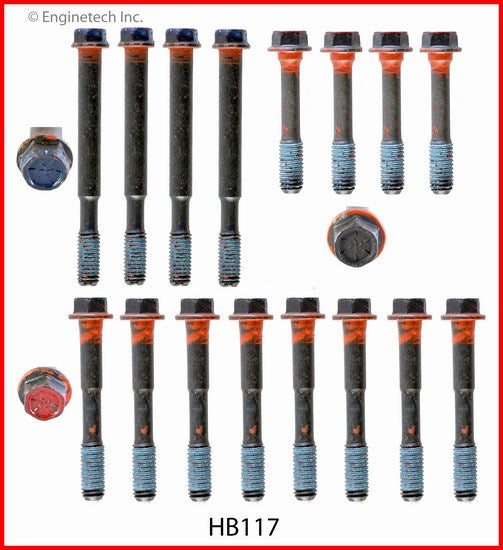 Enginetech HB117 Engine Head Bolt Set for One Cylinder – Compatible with 1985 Buick, Oldsmobile, Pontiac