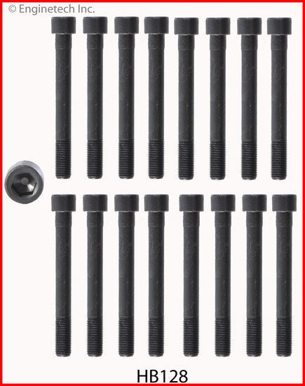 Enginetech HB128 Engine Head Bolt Set for One Cylinder – Compatible with Hyundai Sonata and Chrysler Cirrus