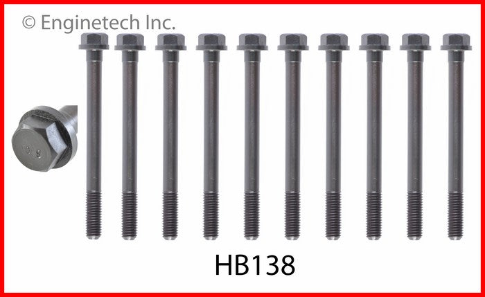 Enginetech HB138 Engine Head Bolt Set for Nissan D21 and Pickup Models