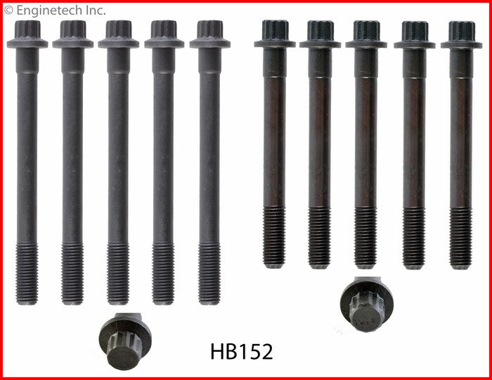 Enginetech HB152 Engine Head Bolt Set for One Cylinder - Fits Geo Prizm and Toyota Celica Models