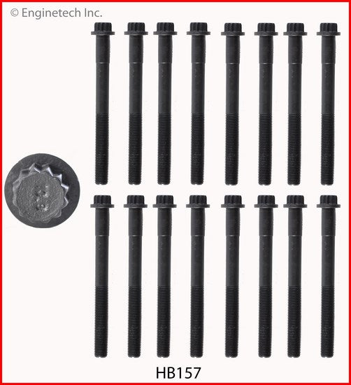 Enginetech HB157 Engine Head Bolt Set for Toyota 4Runner and Pickup (Single Cylinder)