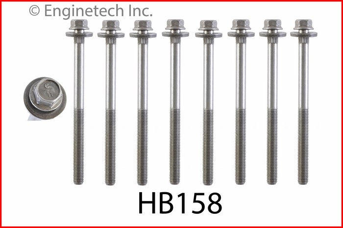 Enginetech HB158 Engine Head Bolt Set for Chrysler Concorde and Sebring - One Cylinder