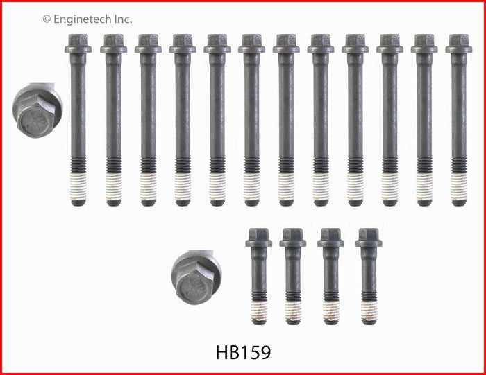 Enginetech HB159 Engine Head Bolt Set for One Cylinder – High-Quality Replacement Part