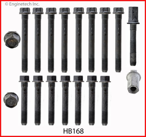 Enginetech HB168 Engine Head Bolt Set for One Cylinder – Compatible with 1990-1994 Oldsmobile Silhouette and Pontiac Trans Sport