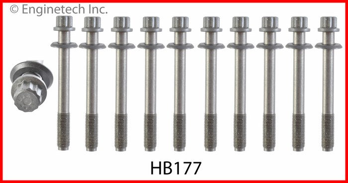 Enginetech HB177 Engine Head Bolt Set for Hyundai and Kia Models