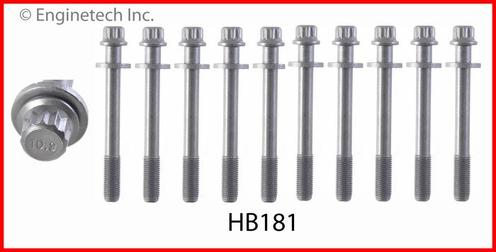 Enginetech HB181 Engine Head Bolt Set for One Cylinder – Chrysler and Hyundai Compatibility