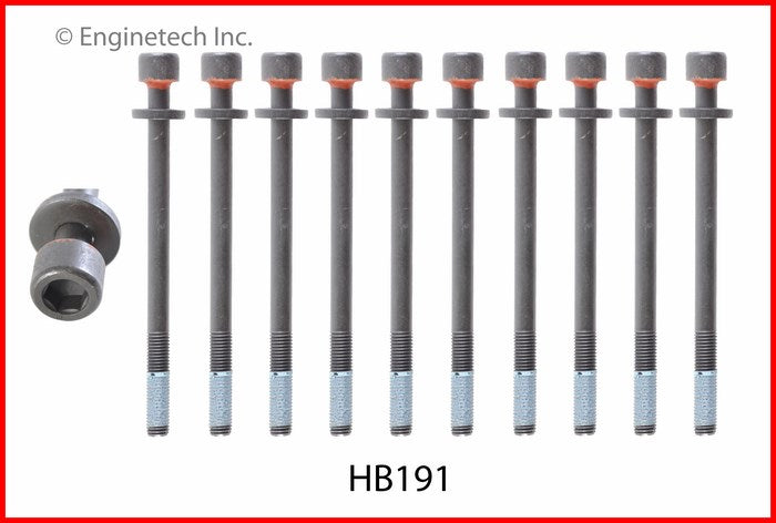 Enginetech HB191 Engine Head Bolt Set for Cadillac Eldorado and Seville (Single Cylinder)