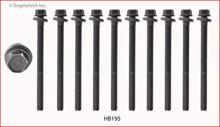 Enginetech HB195 Engine Head Bolt Set for Chrysler Cirrus and PT Cruiser