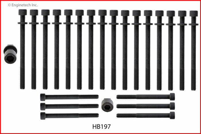 Enginetech HB197 Engine Head Bolt Set for Isuzu Rodeo and Trooper (One Cylinder)