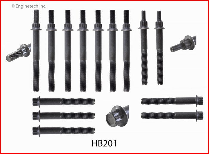 Enginetech Engine Head Bolt Set for One Cylinder - Compatible with Jeep 1996-2006 Models