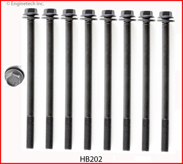 Enginetech HB202 Engine Head Bolt Set for One Cylinder - Fits 2004-2012 Jeep and Dodge Models