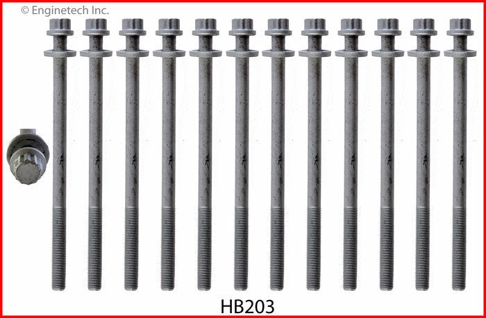 Enginetech HB203 Engine Head Bolt Set for Subaru Impreza and Legacy Models