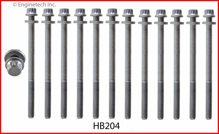 Enginetech HB204 Engine Head Bolt Set for Subaru 2012-2014 Models