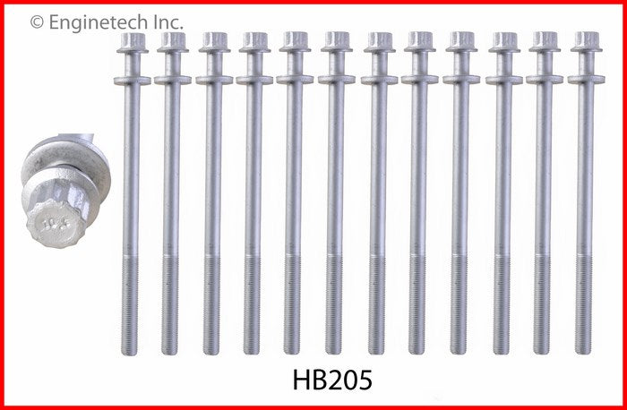 Enginetech HB205 Engine Head Bolt Set for Subaru and Saab Vehicles