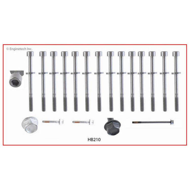 Enginetech HB210 Engine Head Bolt Set for One Cylinder - Compatible with 2002-2006 GMC Envoy XL and More