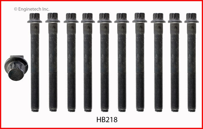 Enginetech HB218 Engine Head Bolt Set for One Cylinder – Compatible with Dodge, Plymouth, Mitsubishi Models