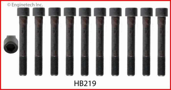 Enginetech HB219 Engine Head Bolt Set for Hyundai Sonata, Eagle Talon, and Plymouth Colt