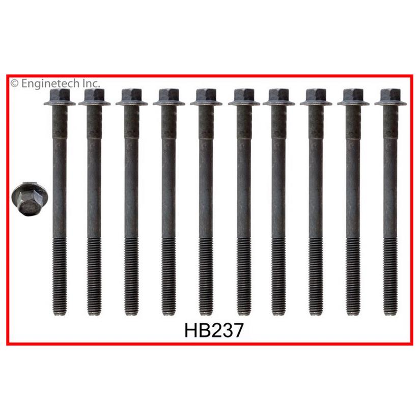 Enginetech HB237 Engine Head Bolt Set for Chevrolet Aveo and Daewoo Lanos