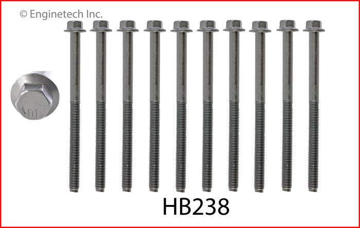 Enginetech HB238 Engine Head Bolt Set for Ford 2004-2005 Excursion and F-250/F-350 Super Duty