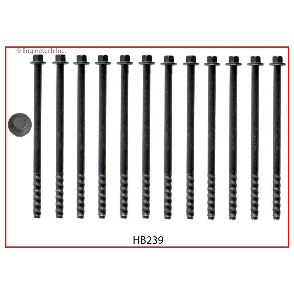 Enginetech HB239 Engine Head Bolt Set for One Cylinder