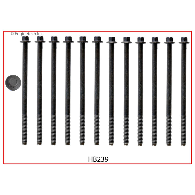 Enginetech HB239 Engine Head Bolt Set for One Cylinder