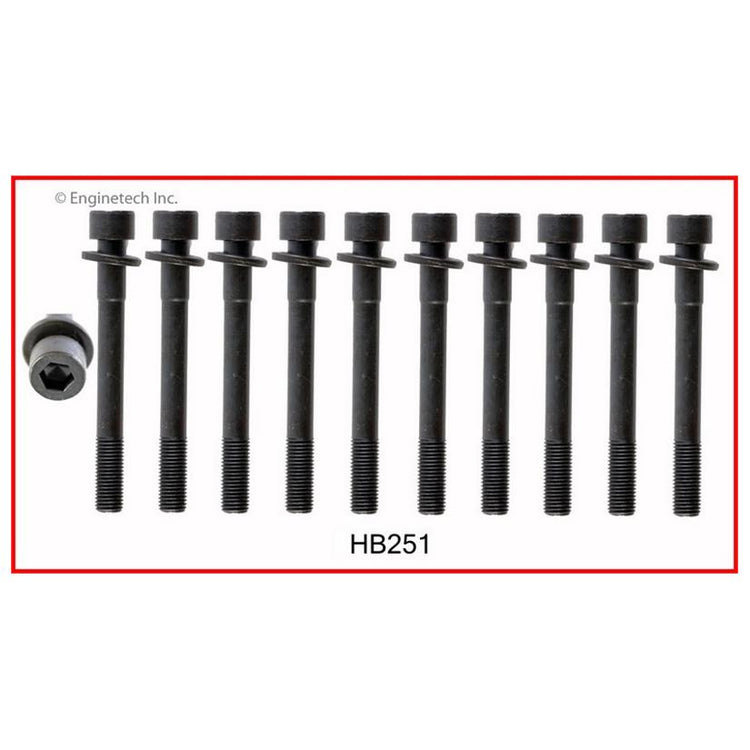 Enginetech HB251 Engine Head Bolt Set for One Cylinder - Fits Hyundai Accent and Kia Rio Models