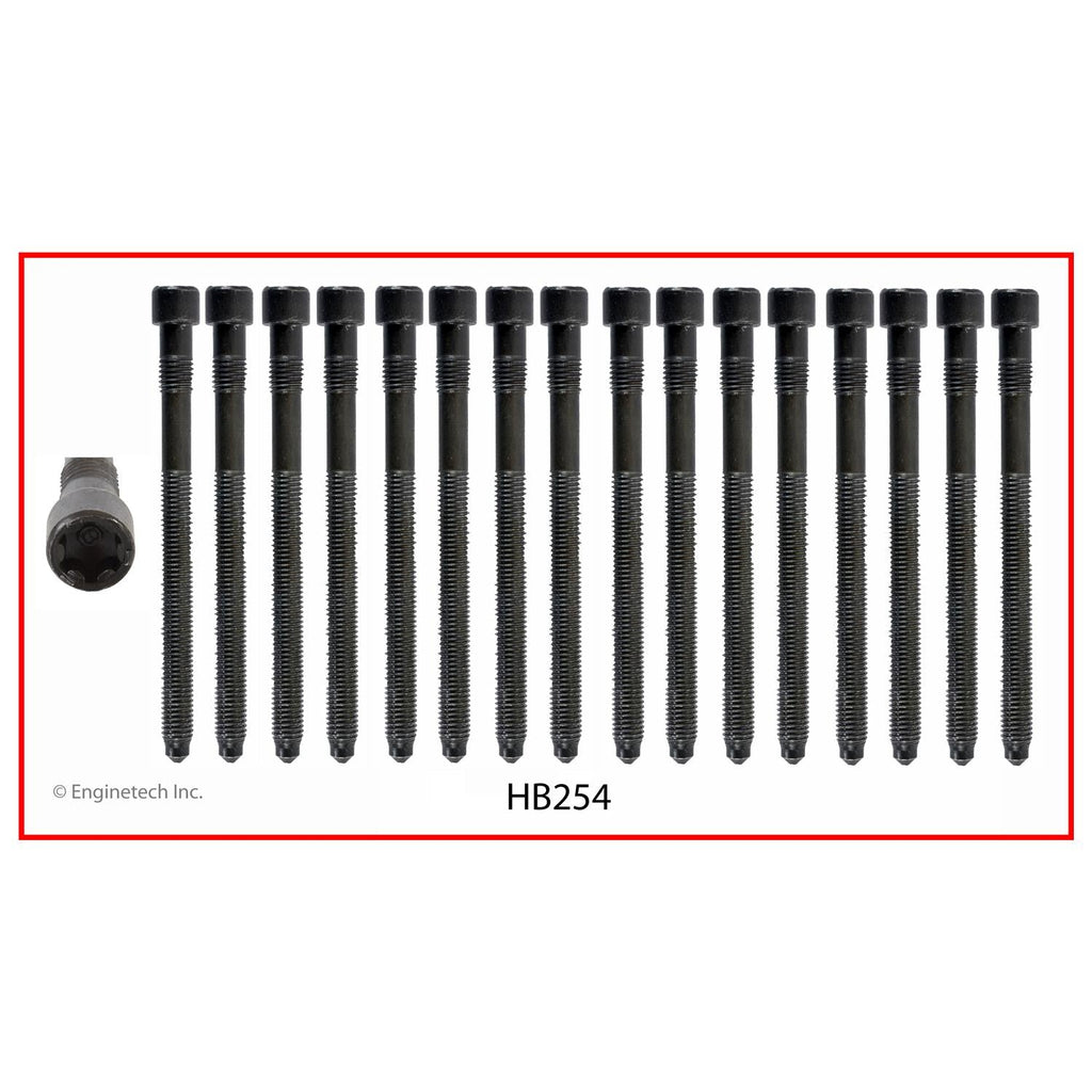 Enginetech HB254 Engine Head Bolt Set for 2002-2006 Audi A4 and A6 Models