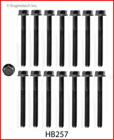 Enginetech HB257 Engine Head Bolt Set for Ford E-150 and E-250 Econoline (One Cylinder)