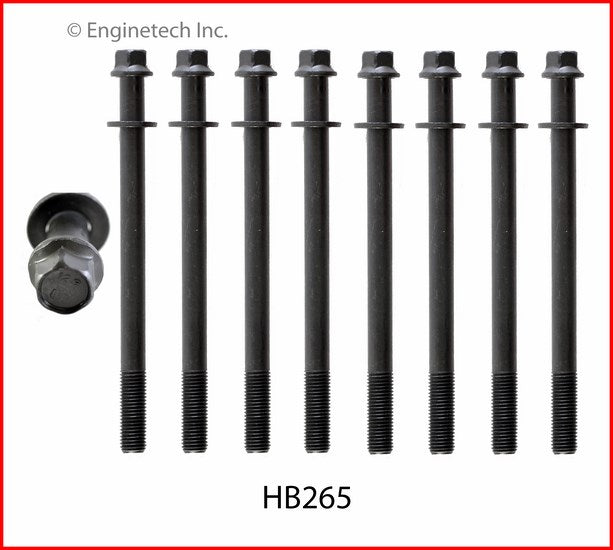 Enginetech HB265 Engine Head Bolt Set for One Cylinder - Compatible with 2004-2005 Honda Acura Saturn Models