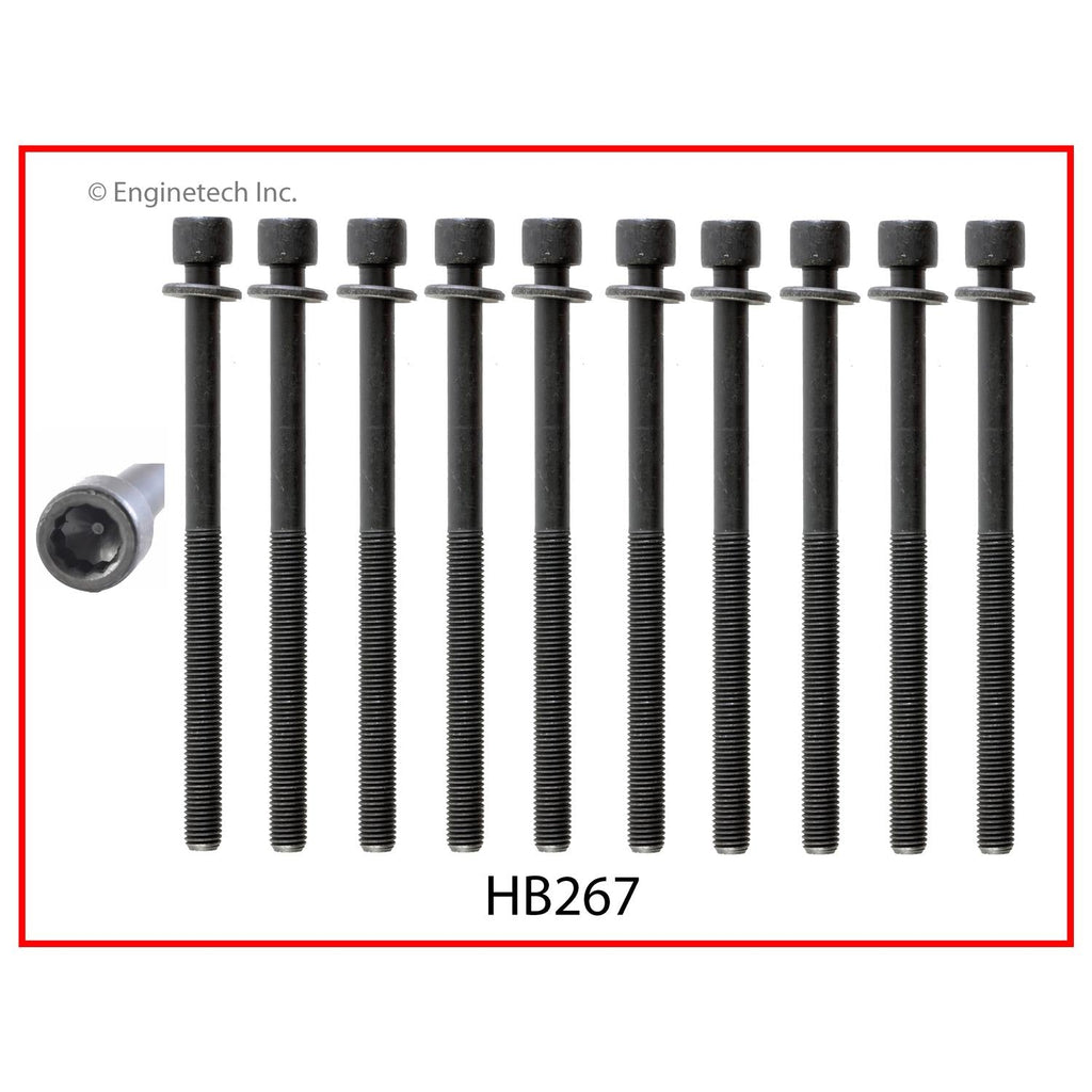 Enginetech HB267 Engine Head Bolt Set for One Cylinder – Compatible with Kia and Hyundai 2012-2013 Models