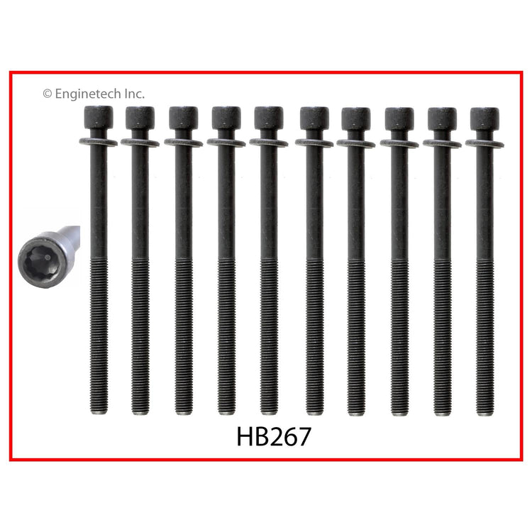 Enginetech HB267 Engine Head Bolt Set for One Cylinder – Compatible with Kia and Hyundai 2012-2013 Models