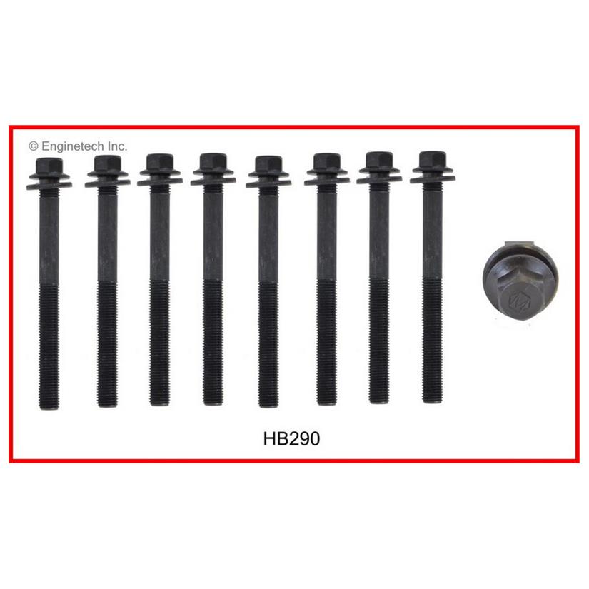 Enginetech HB290 Engine Head Bolt Set for One Cylinder – Compatible with 2011-2012 Chrysler and Dodge Models