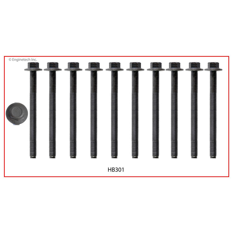 Enginetech HB301 Engine Head Bolt Set for Ford Mustang and F-150 (One Cylinder)