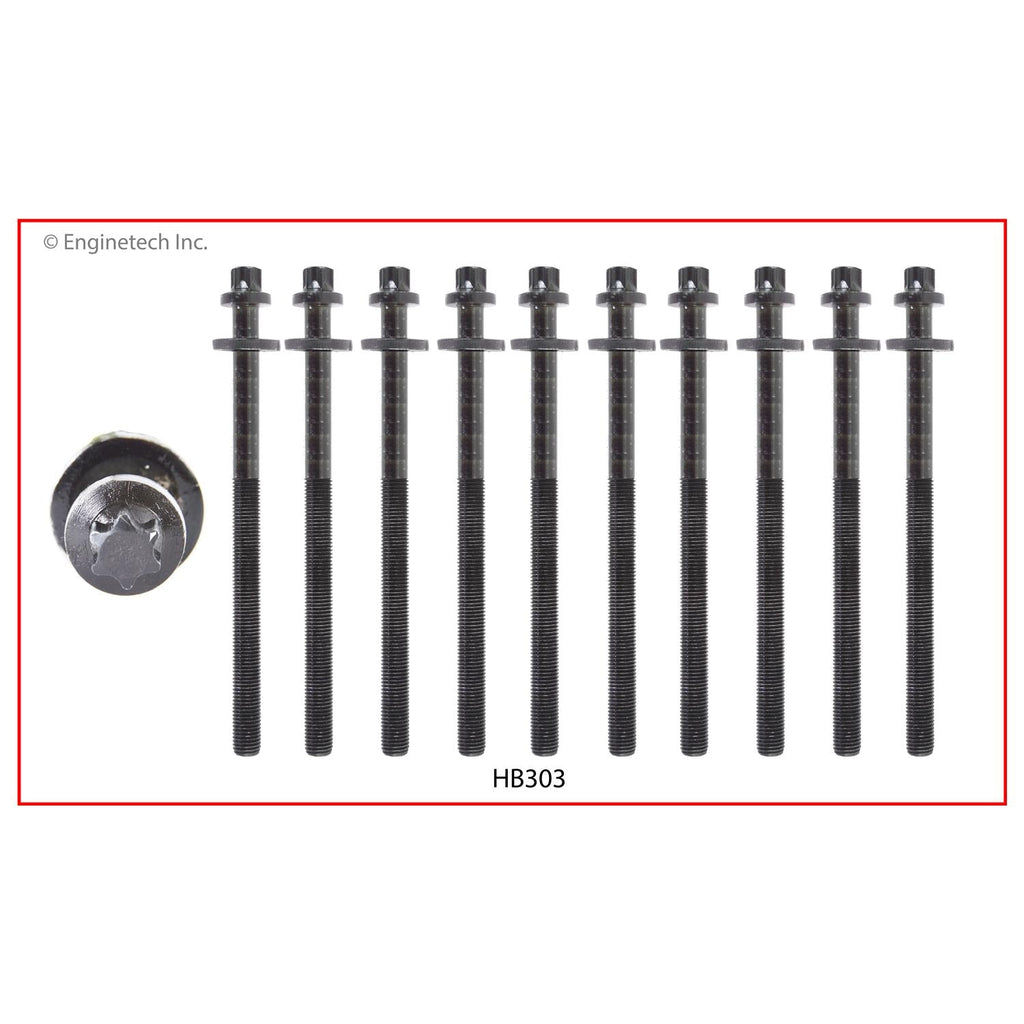 Enginetech HB303 Engine Head Bolt Set for Chevrolet Sonic and More