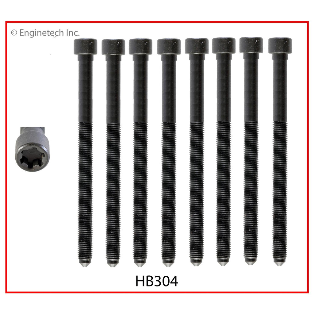 Enginetech HB304 Engine Head Bolt Set for One Cylinder – Compatible with 2005-2012 Audi Quattro Models
