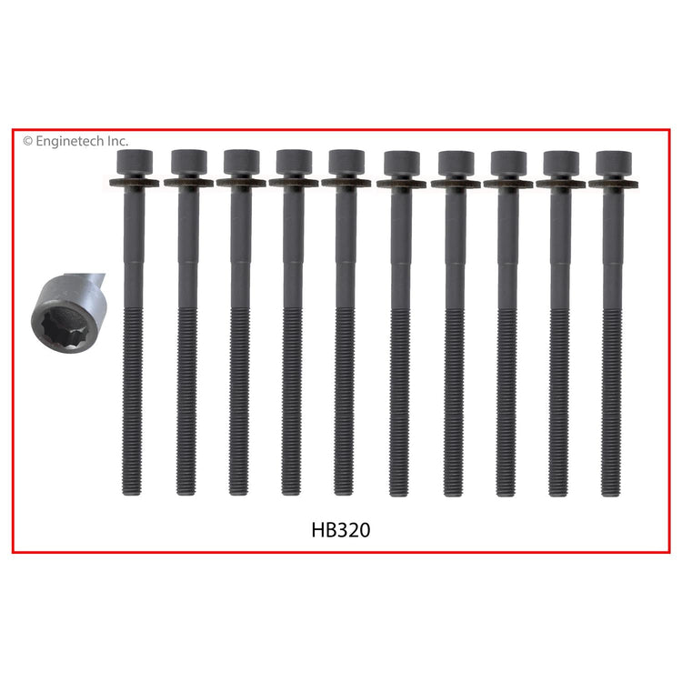 Enginetech HB320 Engine Head Bolt Set for Hyundai Accent and Tucson