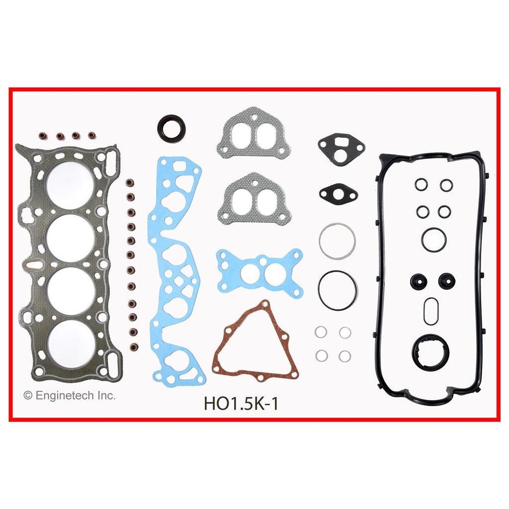 Enginetech HO1.5K-1 Engine Full Gasket Set for Honda Civics and Del Sols