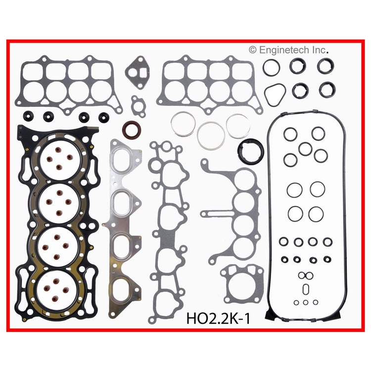 Enginetech Honda Engine Full Gasket Set HO2.2K-1 for Accord and Prelude