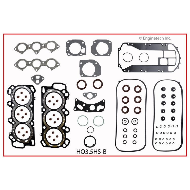 Enginetech HO3.5HS-BWB Engine Cylinder Head Gasket Set for Honda Vehicles with Head Bolts