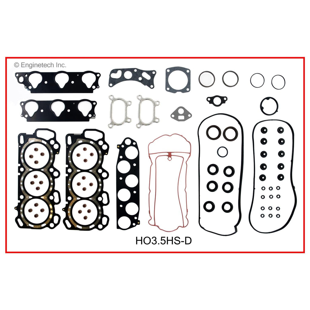 Enginetech HO3.5HS-DAWB Engine Cylinder Head Gasket Set for Honda Odyssey (2005-2007) with Head Bolts