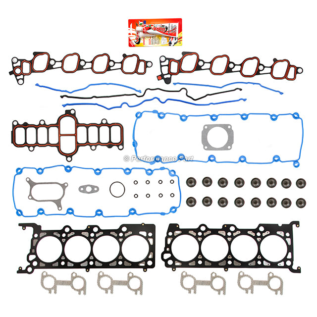 Full Gasket Set Intake Exhaust Valves Fit 2000 Ford Expedition 4.6L