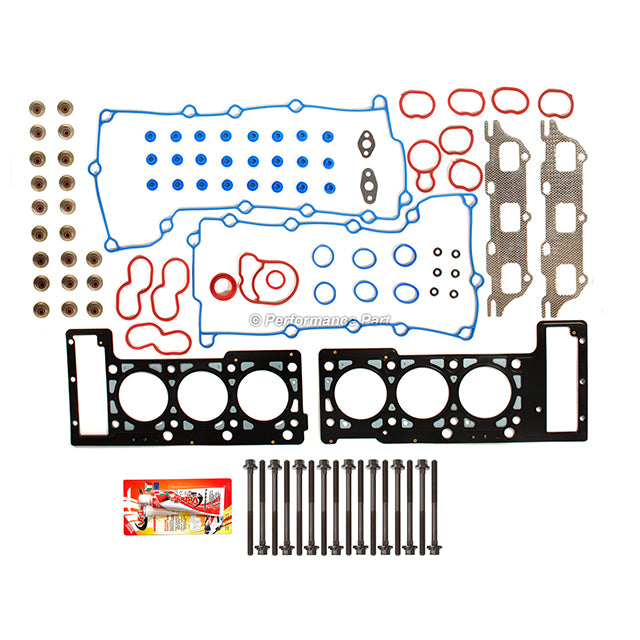 Head Gasket Set Intake Exhaust Valves for 98-00 Dodge Chrysler 2.7L DOHC EER