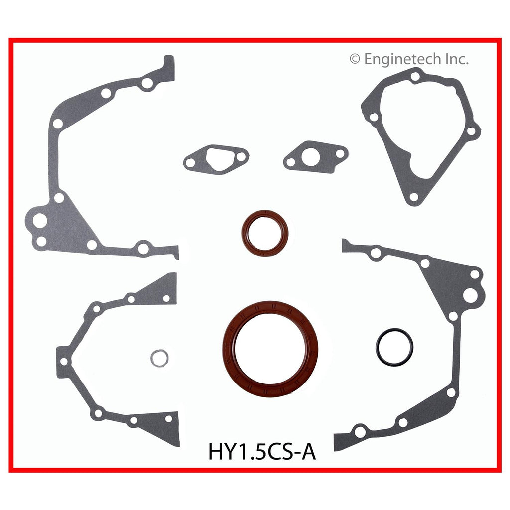 Enginetech HY1.5CS-A Engine Lower End Gasket Set for Hyundai Cars and Trucks
